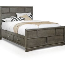 toronto gray queen storage bed   