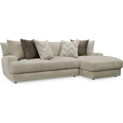 Torrey 2-Piece Sectional with Right-Facing Chaise - Ivory