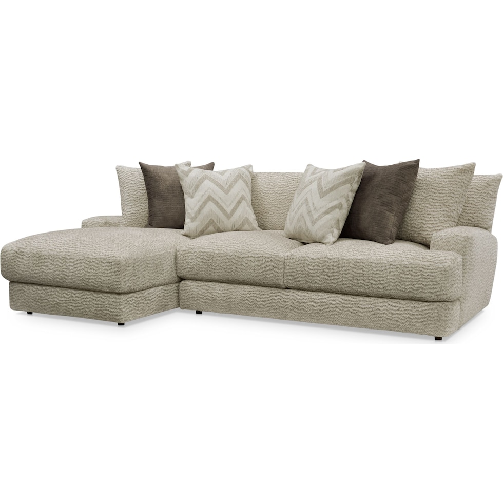 torrey white  pc sectional and ottoman   