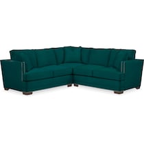 toscana peacock  pc sectional with left facing loveseat   