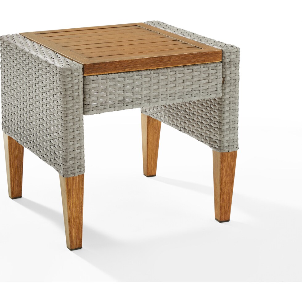 totten key gray outdoor end table   