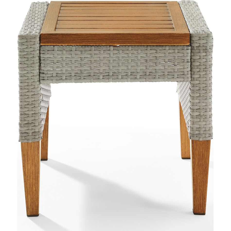 totten key gray outdoor end table   