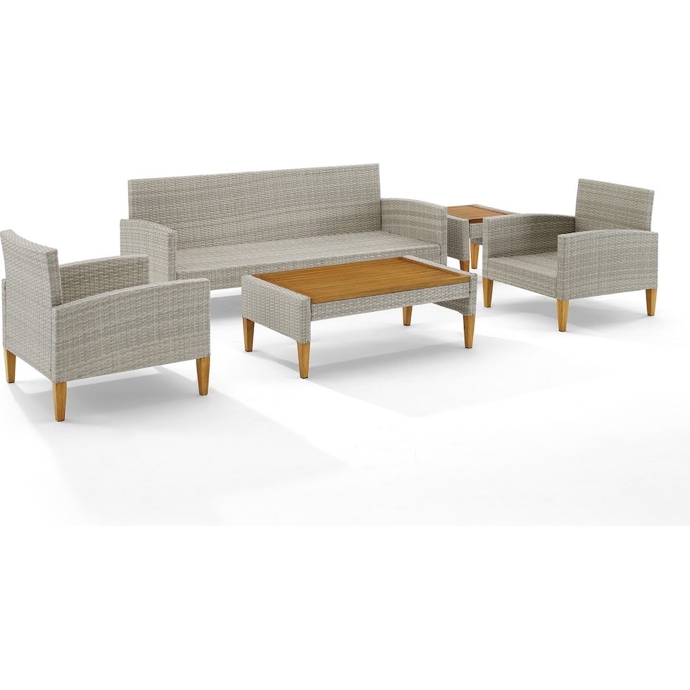 totten key gray outdoor sofa set   