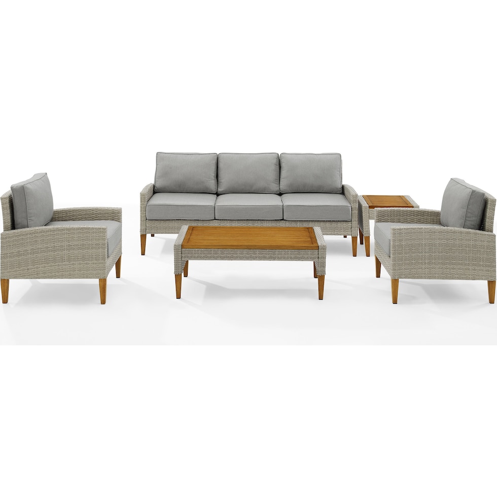 totten key gray outdoor sofa set   