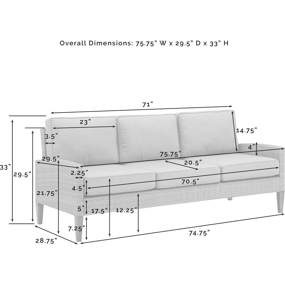 totten key gray outdoor sofa set   