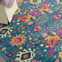tralee blue area rug  round   