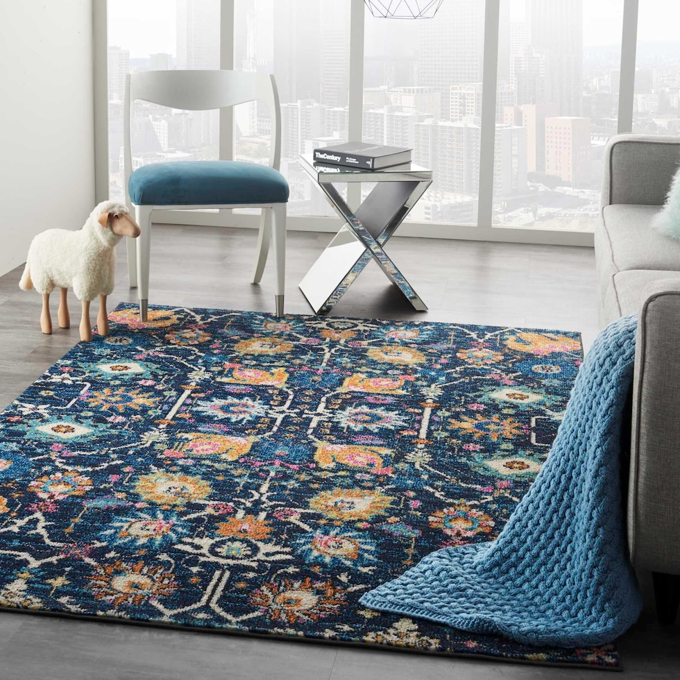 tralee blue area rug  x    