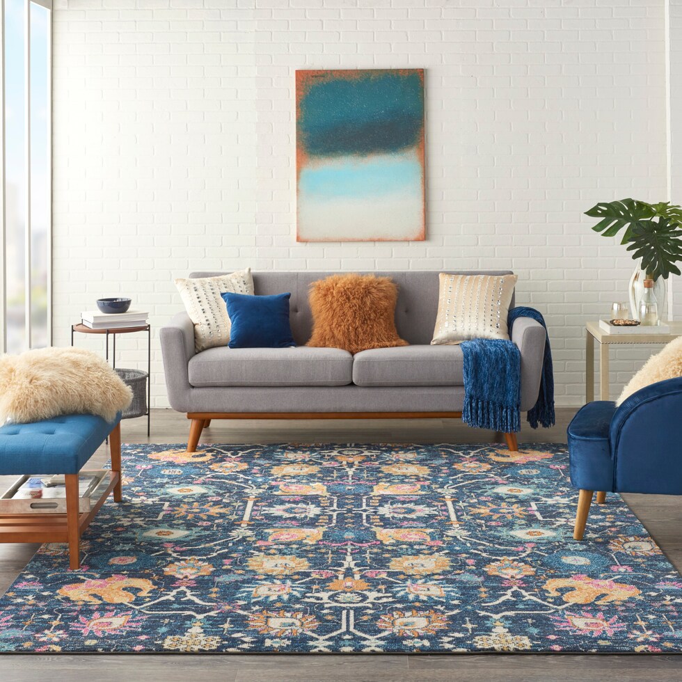 tralee blue area rug  x    