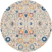 tralee ivory multicolor area rug  round   