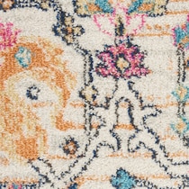 tralee ivory multicolor area rug  round   