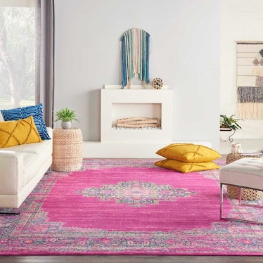 Tralee Area Rug - Fuchsia