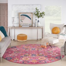 tralee pink area rug  round   
