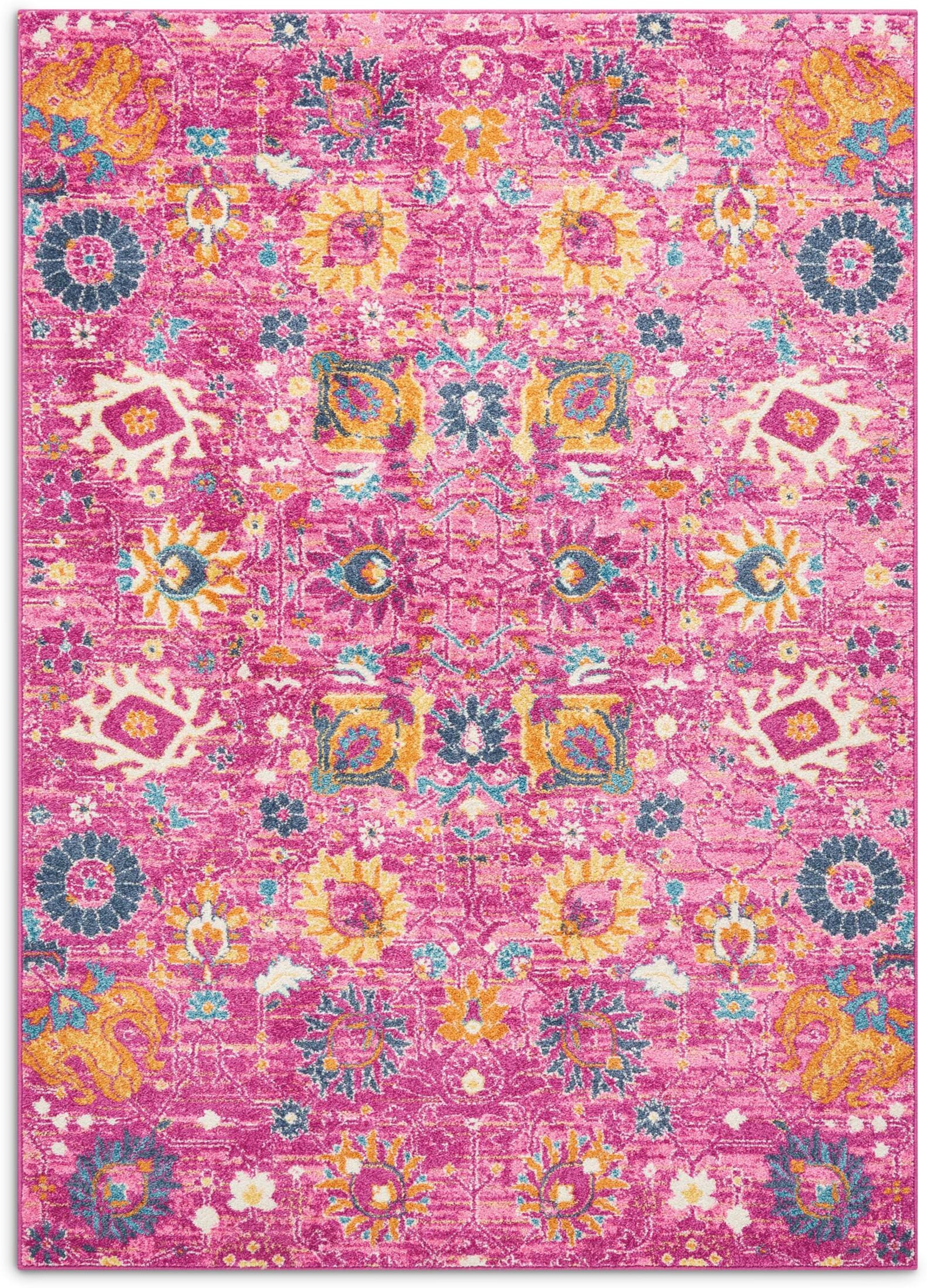 Tralee Area Rug Fuchsia Floral Value City Furniture