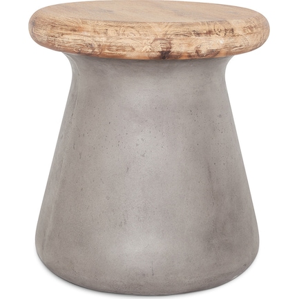 Tramonti Indoor/Outdoor Concrete Accent Table/Stool - Gray