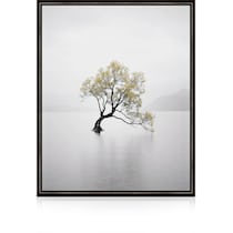 tranquil tree gray wall art   