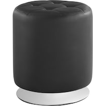 trelis black ottoman   