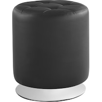 trelis black ottoman   