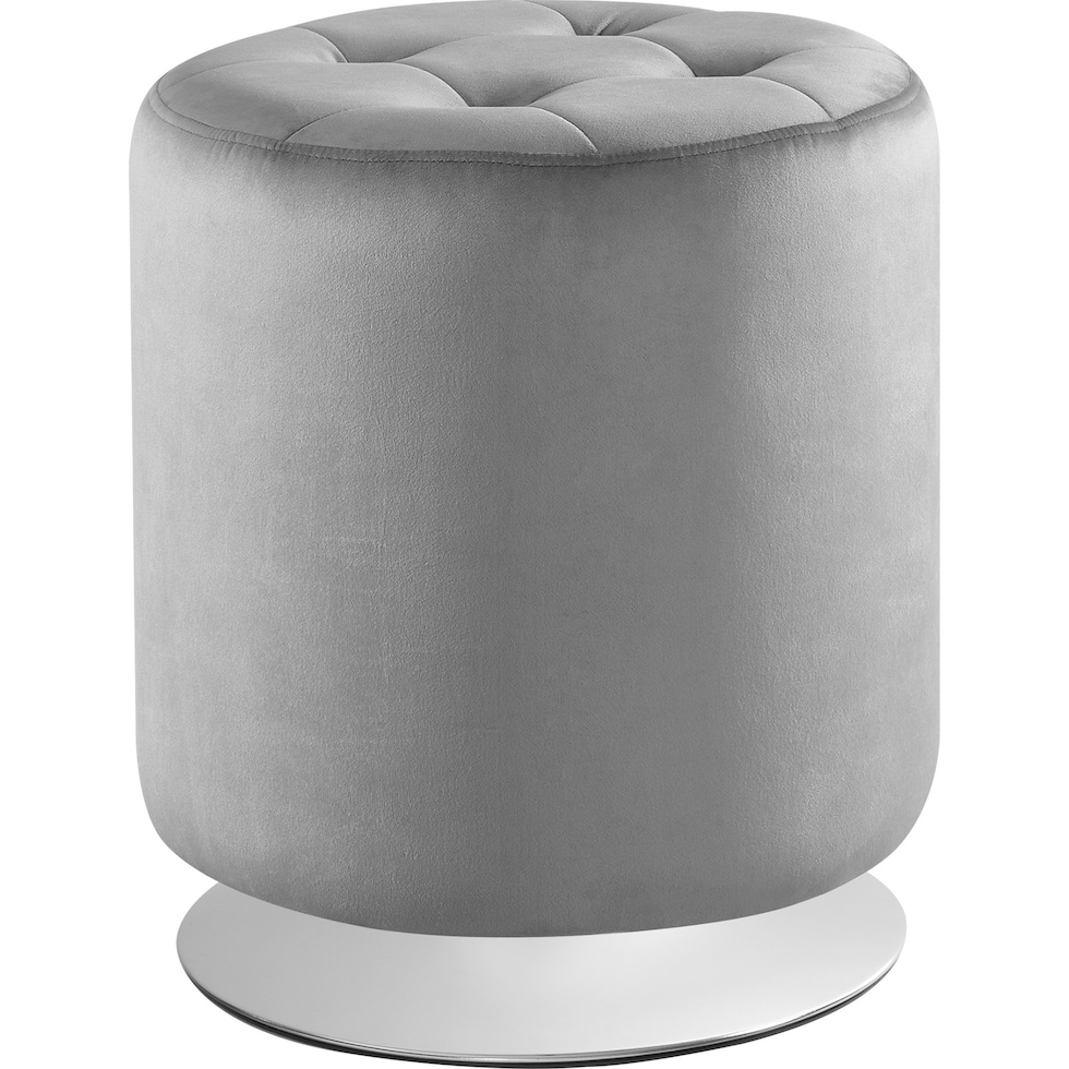 trelis gray ottoman   