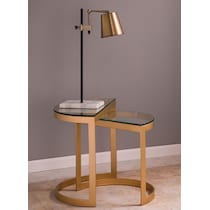 trellis white brass table lamp   