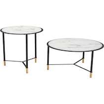 trelly white black gold coffee table   