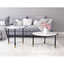 trelly white black gold coffee table   