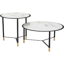 trelly white black gold coffee table   