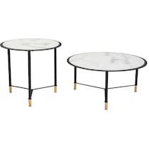 trelly white black gold coffee table   