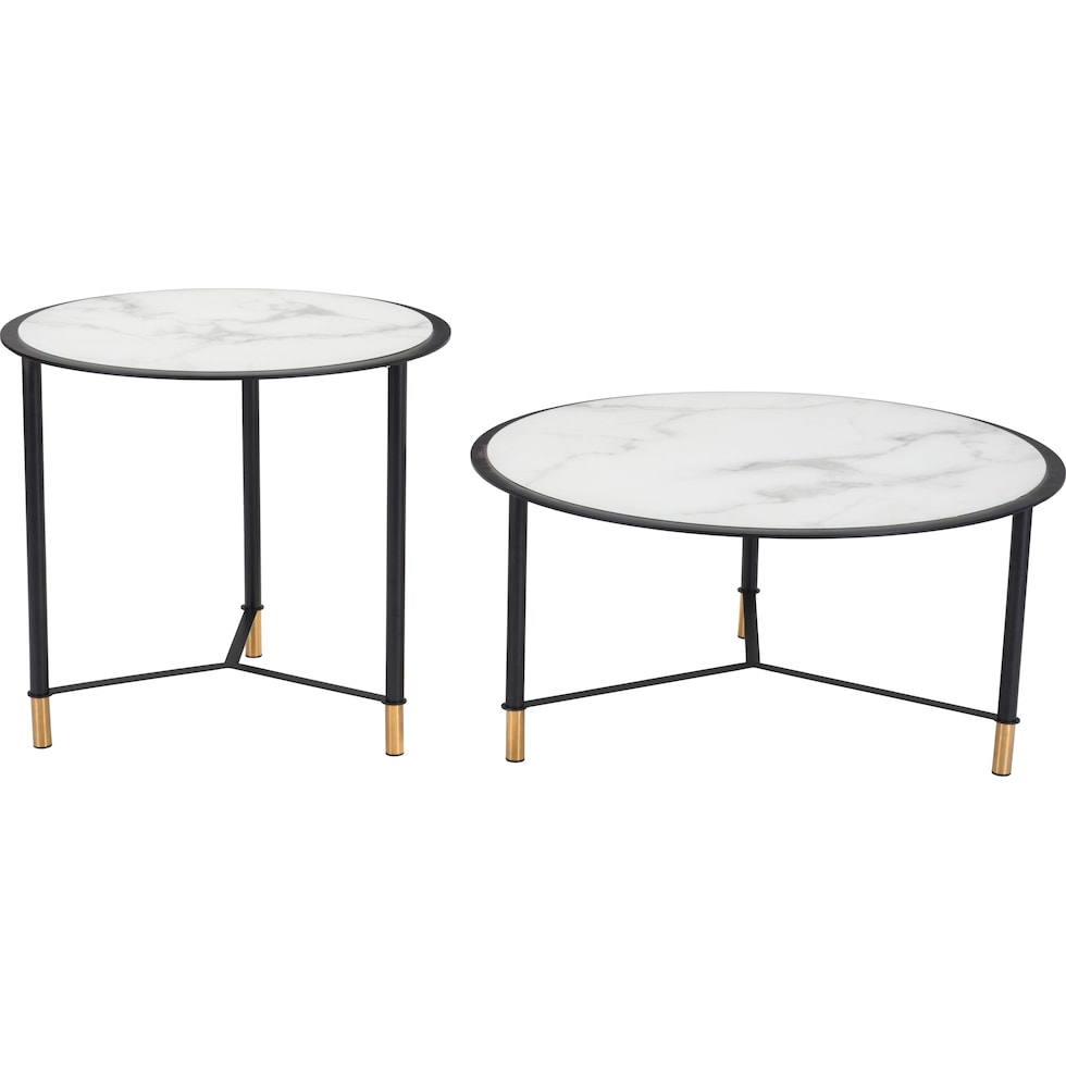 trelly white black gold coffee table   