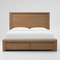 tremont bedroom light brown king bed   