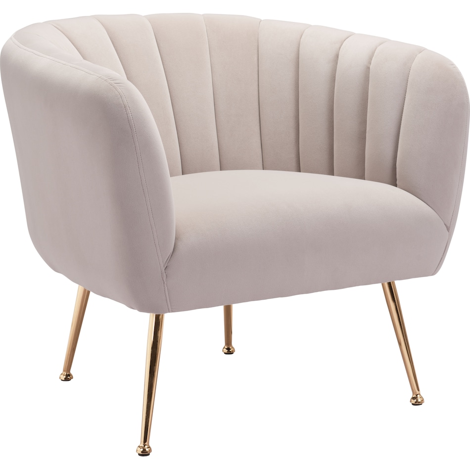 trent white accent chair   
