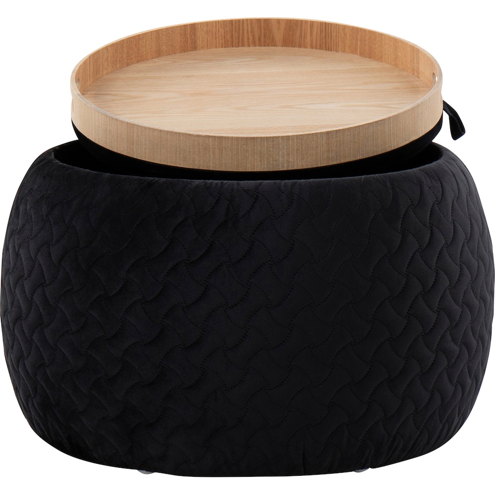 trey black pouf   