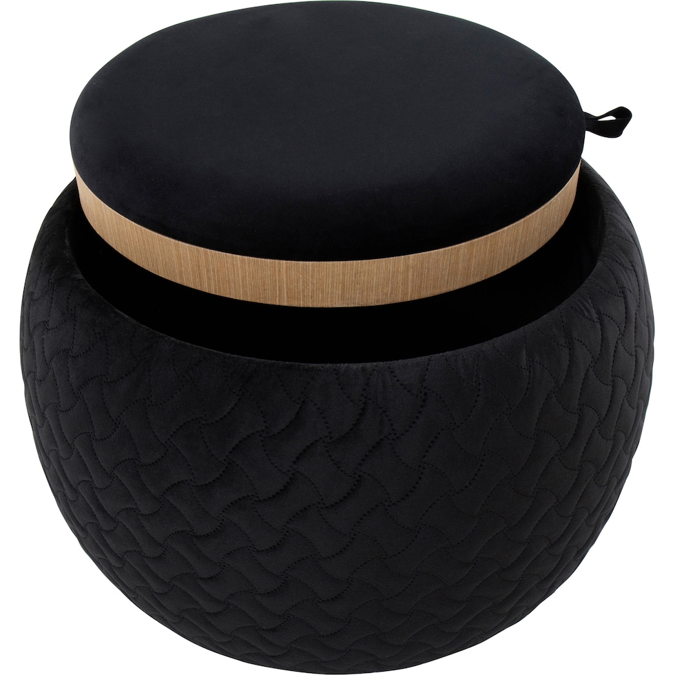 trey black pouf   