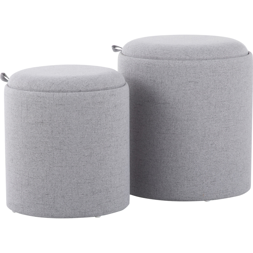 trey gray ottoman   