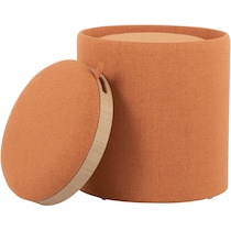 trey orange ottoman   