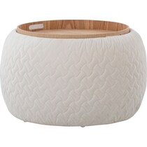 trey white pouf   