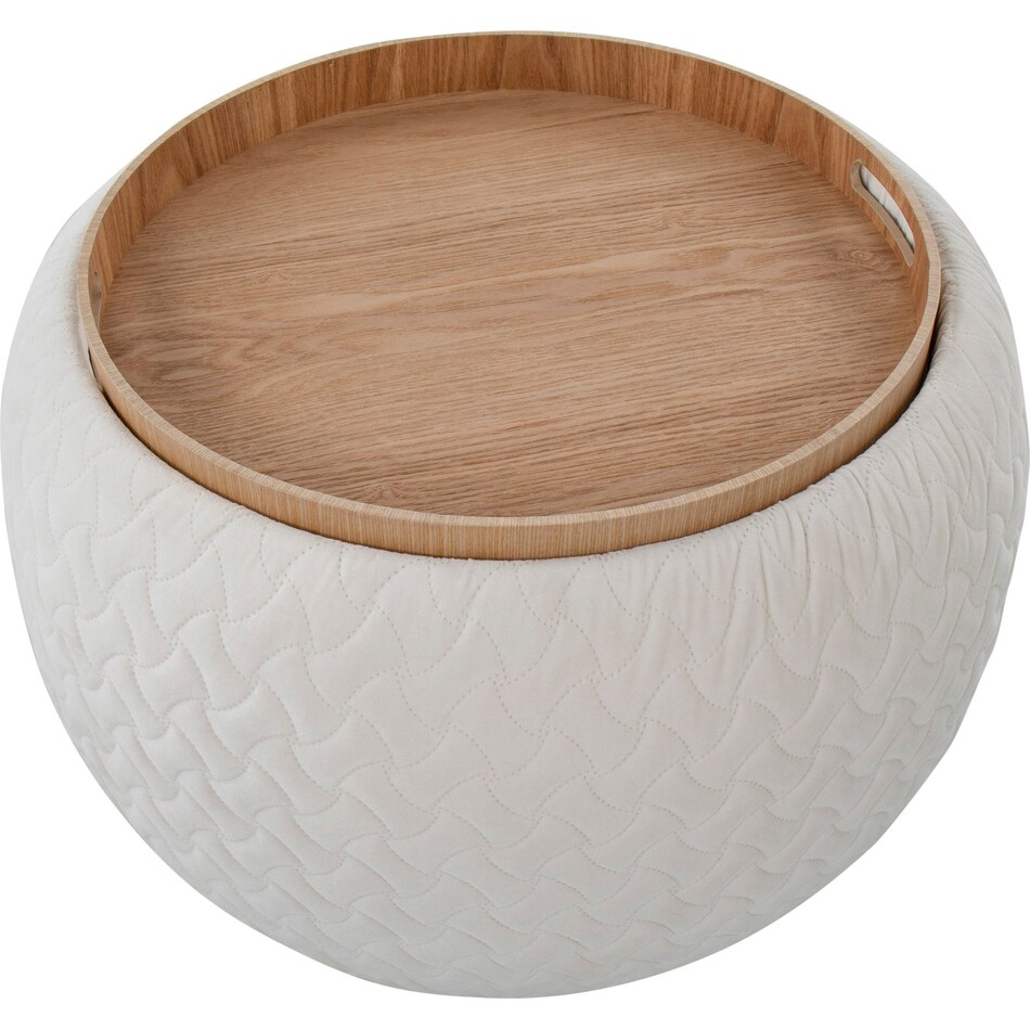 trey white pouf   