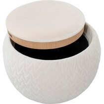 trey white pouf   