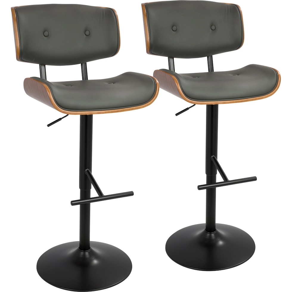 treyvon gray bar stool   