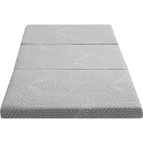 tri fold gray twin mattress topper   