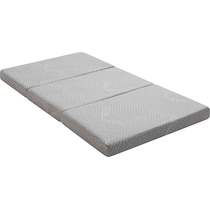 tri fold gray twin xl mattress topper   