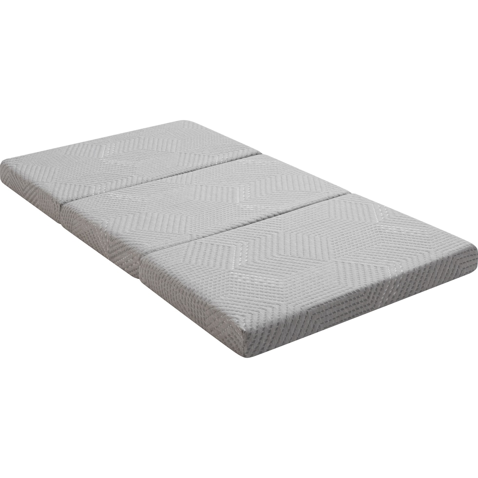tri fold gray twin xl mattress topper   