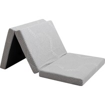tri fold gray twin xl mattress topper   