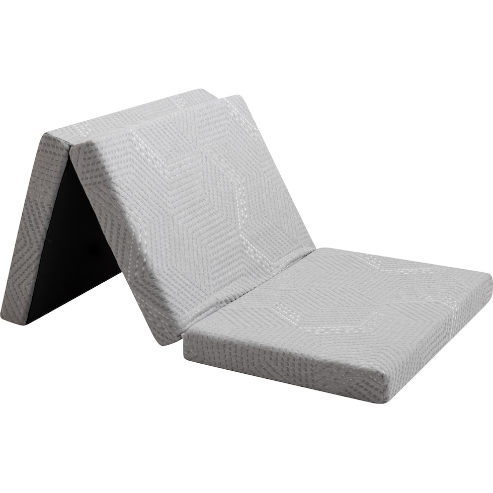 tri fold gray twin xl mattress topper   