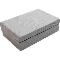 tri fold gray twin xl mattress topper   