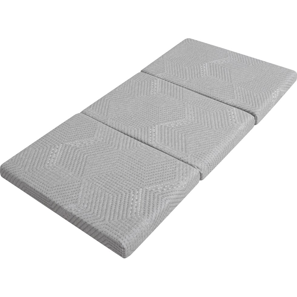 tri fold gray twin xl mattress topper   