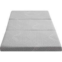 tri fold gray twin xl mattress topper   