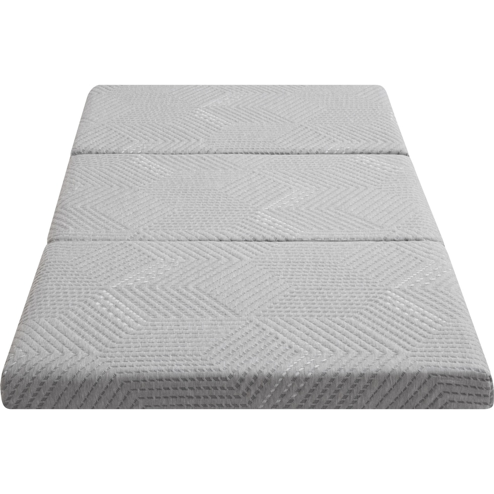 tri fold gray twin xl mattress topper   