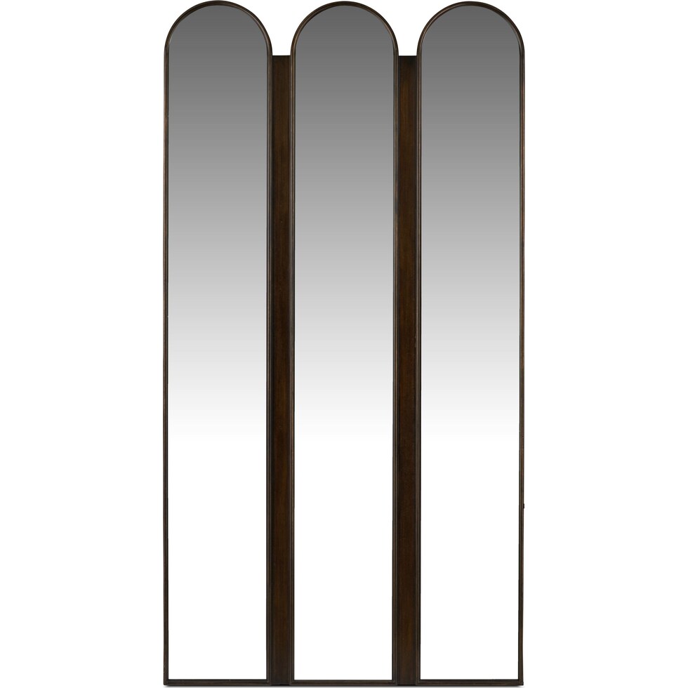 tri panel mirror dark brown mirror   