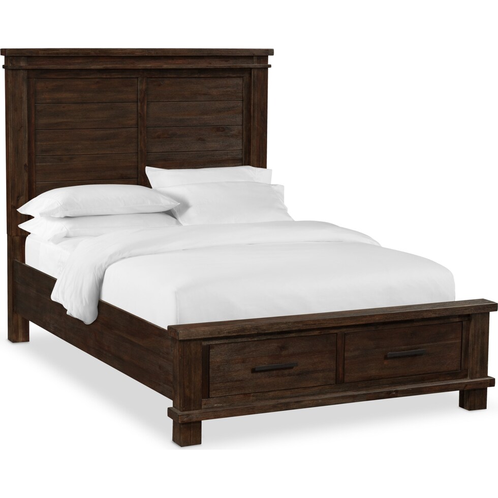 tribeca bedroom dark brown king bed   