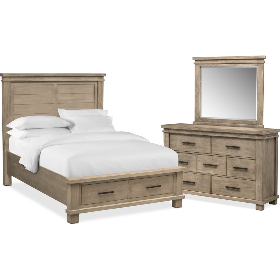 tribeca bedroom gray  pc queen bedroom   
